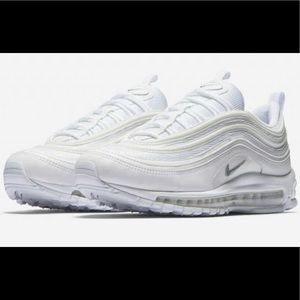 LIKE NEW! Air Max ‘97 Triple White/Grey Shoes!!